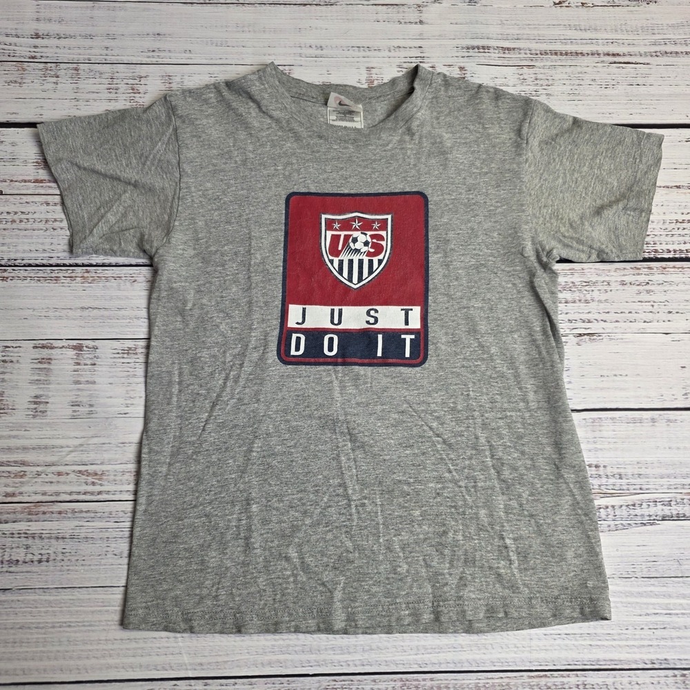 Vintage Nike Made USA Youth Large US Soccer Federation Team Graphic Double Sided